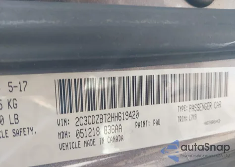 2017 Dodge Challenger R/T from USA, damaged, VIN 2C3CDZBT2HH619420